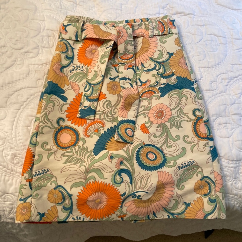 J crew ornate print skirt